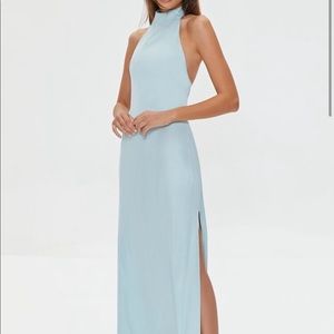 F21 - HALTER MAXI DRESS NWT - BLUE